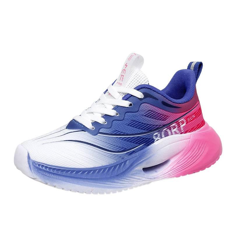 2025 spring and summer new children's sports shoes mesh breathable lightweight shock absorption middle and older children's shoes primary school stud