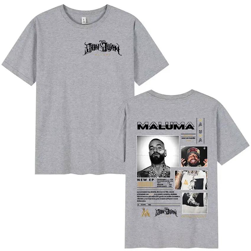 2025 Summer Rapper MALUMA Album Graphic T Shirt Mens Hip Hop Retro Style Short Sleeve Fashion 100 Pure Cotton Printed Tshirt