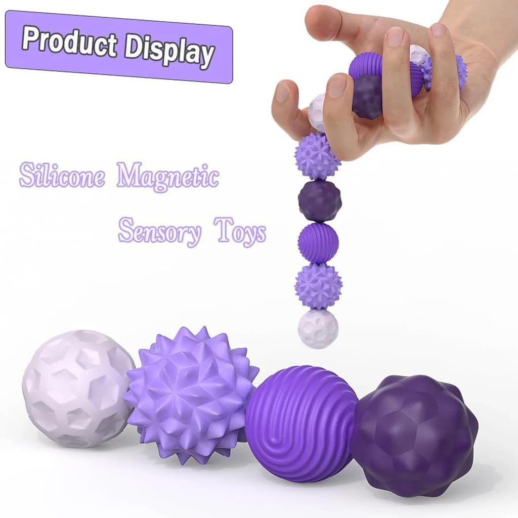 Magnetické silikonové senzorické kuličky Fidget hračka Úzkostné kuličky Autismus Uklidňující Fidgeting hračka Dítě Dospělí Úleva od úzkosti Stres Senzorická hračka