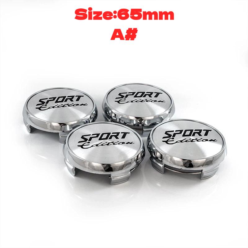 4Pcs 60mm/65mm SPORT Edition Logo Car Wheel Center Hub Caps Cover Decoration Accessories