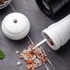 8-inch Black and White PU Paint Pepper Grinder Kitchen Household Rose Salt Pepper Mill Seasoning Bottle