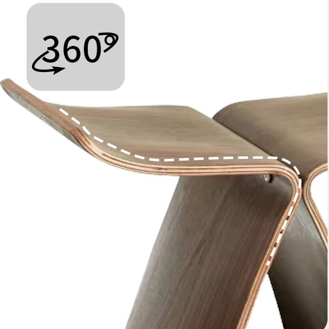2025 Massivholz Hocker Ins Einfache Wohnzimmer Schmetterling Stuhl Hocker Umkleidekabine Stapelbar Schuh Log Nordic Kleine Neue