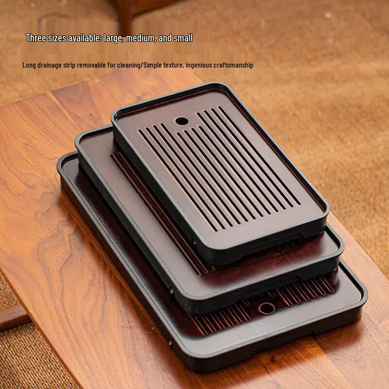 Rectangular Bamboo Draining Tea Tray