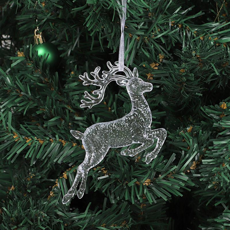 1/3pcs Acrylic Christmas Ornaments Flying Unicorn Elk Snowflake Xmas Tree Hanging Pendants 2026 New Year Home Decoration Gifts