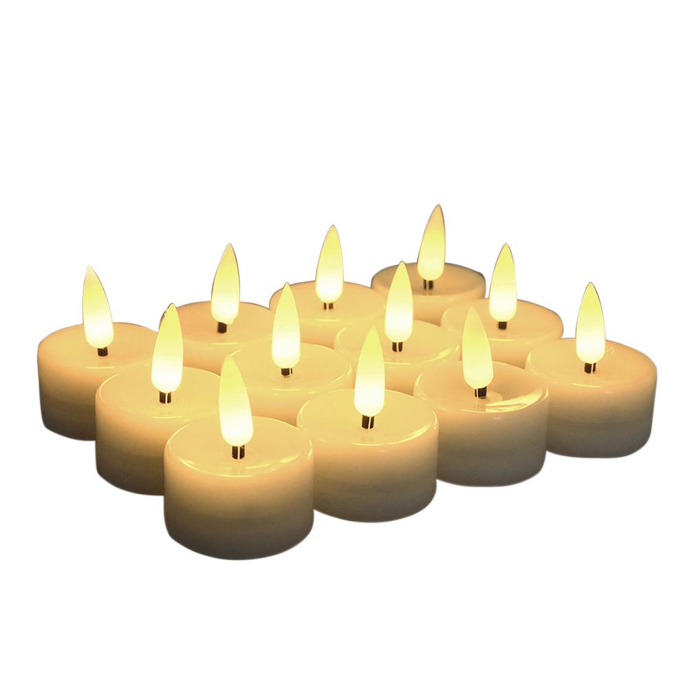

12pcs Tea Lights Candles, LED Flameless Flickering Electric Candle lamp Tea Lights for Wedding,Christmas Celebrations Decoration теплим білим кольором