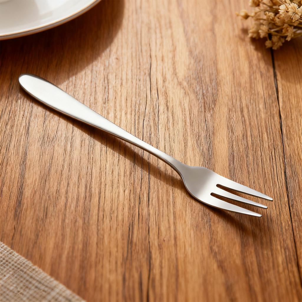 Edelstahl Geschirr Abendessen Gabeln Obst Salat Kuchen Dessert Servieren Gabel (Dreizinkig)