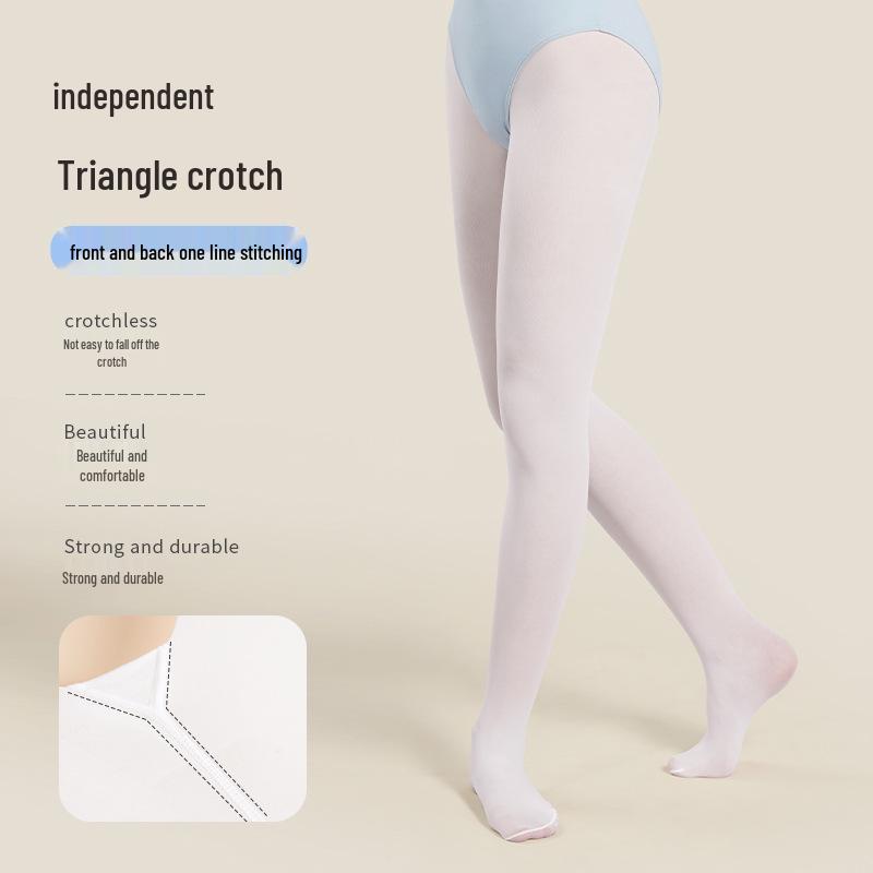 Children's Summer Thin Dance Socks: Girls' White 40D Tights & Leggings