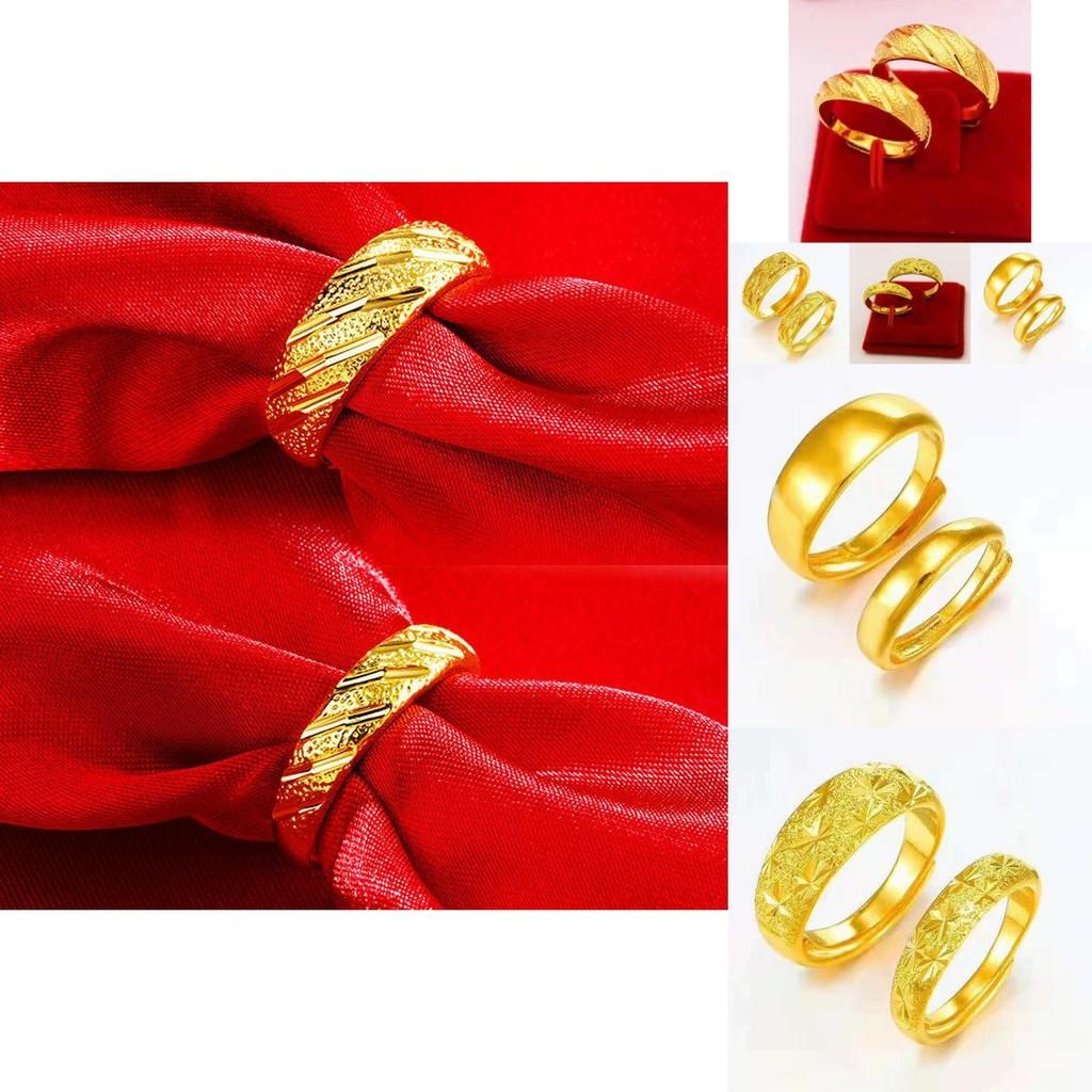 Modne pierścionki dla par z wzorem deszczu meteorytów, pozłacane miedziane, jako unikalny dodatek