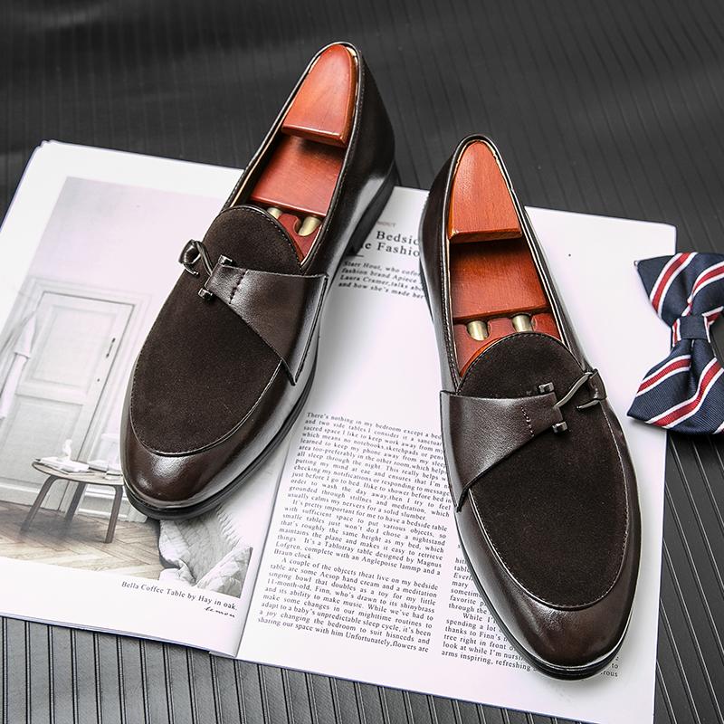

Fashion Men Business Loafers Luxurious Casual Comfortable Fashionable Small Leather Shoes Outdoor Travel Party Brand Shoes Size 38-48 48