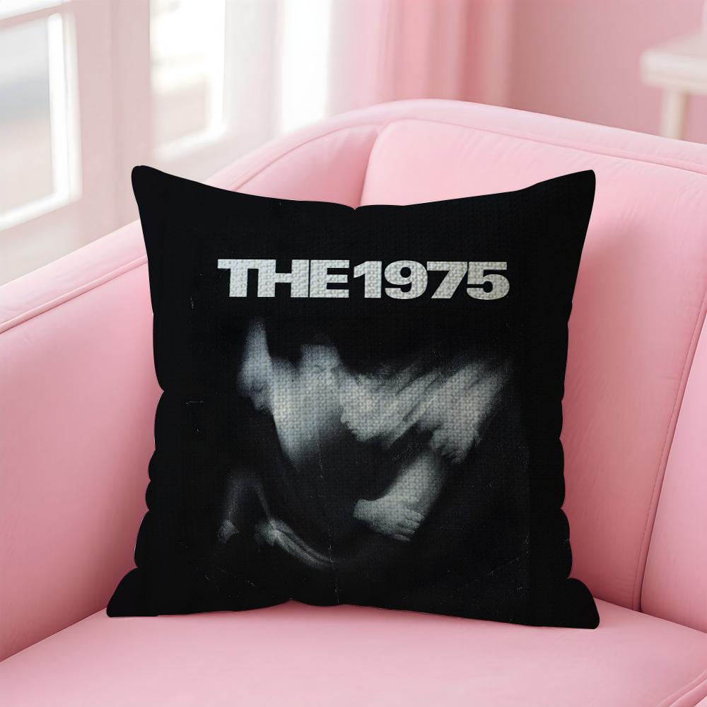 Band T-The 1975 Cushion Cover Natural Linen Pillow Case Double-Sided Print Decorative Sofa Pillowcase Home Decor Gift
