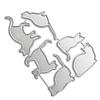 Multipurpose Kitten Animal Shape Cutting Dies Carbon Steel Die Cut Metal Embossing Stencils for Card Making Scrapbooking