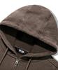 Trillion Vintage Studded Pigment 2-Way Zip-Up Hoodie_Brown