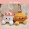 Kids Orange Bread Carrot Fruit Plush Keychain With Portable Decoration Size