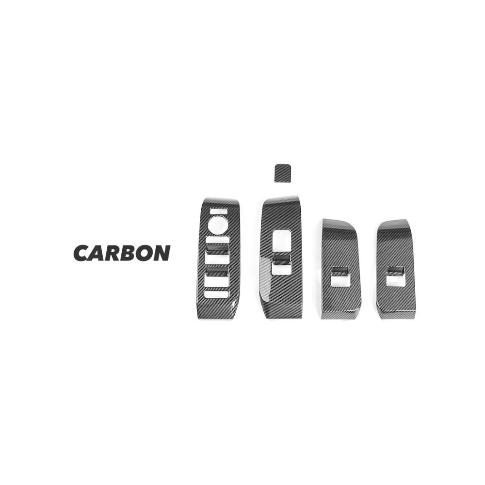 For Kia Telluride 2027 Car Tuning Carbon Fiber Window Lift Button Switch Cover Trim Interior Accessories LHD