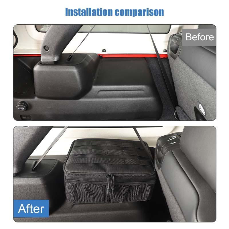 Trunk Side Storage Bag Organizer Fit For Jeep Wrangler JL 2024 Up 4-Door Version Stowing Tidying Car Accessories