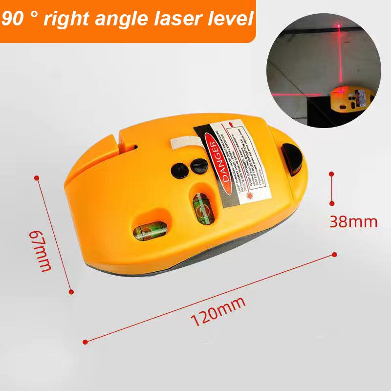 Portable Mini Vertical Laser Spirit Level Laser Straight Level 90 Degree Mouse-shaped Plastic Self-leveling Measuring Tool