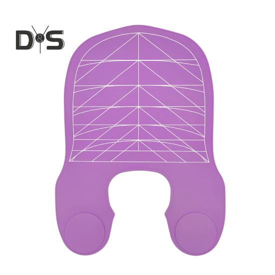 

Силиконовый воротник для окрашивания волос с направляющими, водонепроницаемый парикмахерский коврик для окрашивания волос, шаль, накидка для парикмахерских, утяжеленная защитная повязка для шеи фиолетовый