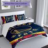 3pcs Golden State Warriors logo pattern bedding set duvet cover set includes duvet cover &pillowcases, perfect all season bedroom decoration & gift