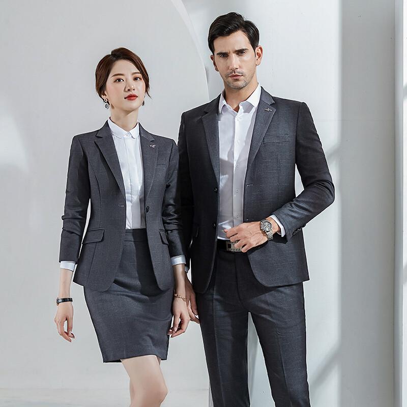 Telorrman Dark Plaid Unisex Business Suit Set