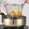 M-Edelstahl Französische Pommes Frites Siebkorb Frittierkorb Mit Griff Rund Küchenfritteuse Drahtgeflecht Seiher Netz