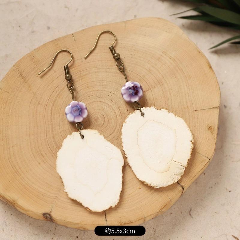 Original Design Traditional Chinese Medicine Plant Earrings Retro Literature Natural Fruit Handmade Long Earrings Women