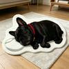 French Bulldog Shaped Rug Dog Carpet For Living Room Bedroom Bathroom Non Slip Floor Mat Kids Room Pet Lover Decor Gift