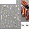 1PCS Black White Butterfly Laser Nail Stickers Nail Art Decoration Abstract Lines Bronzing Flowers Stickers For Nails