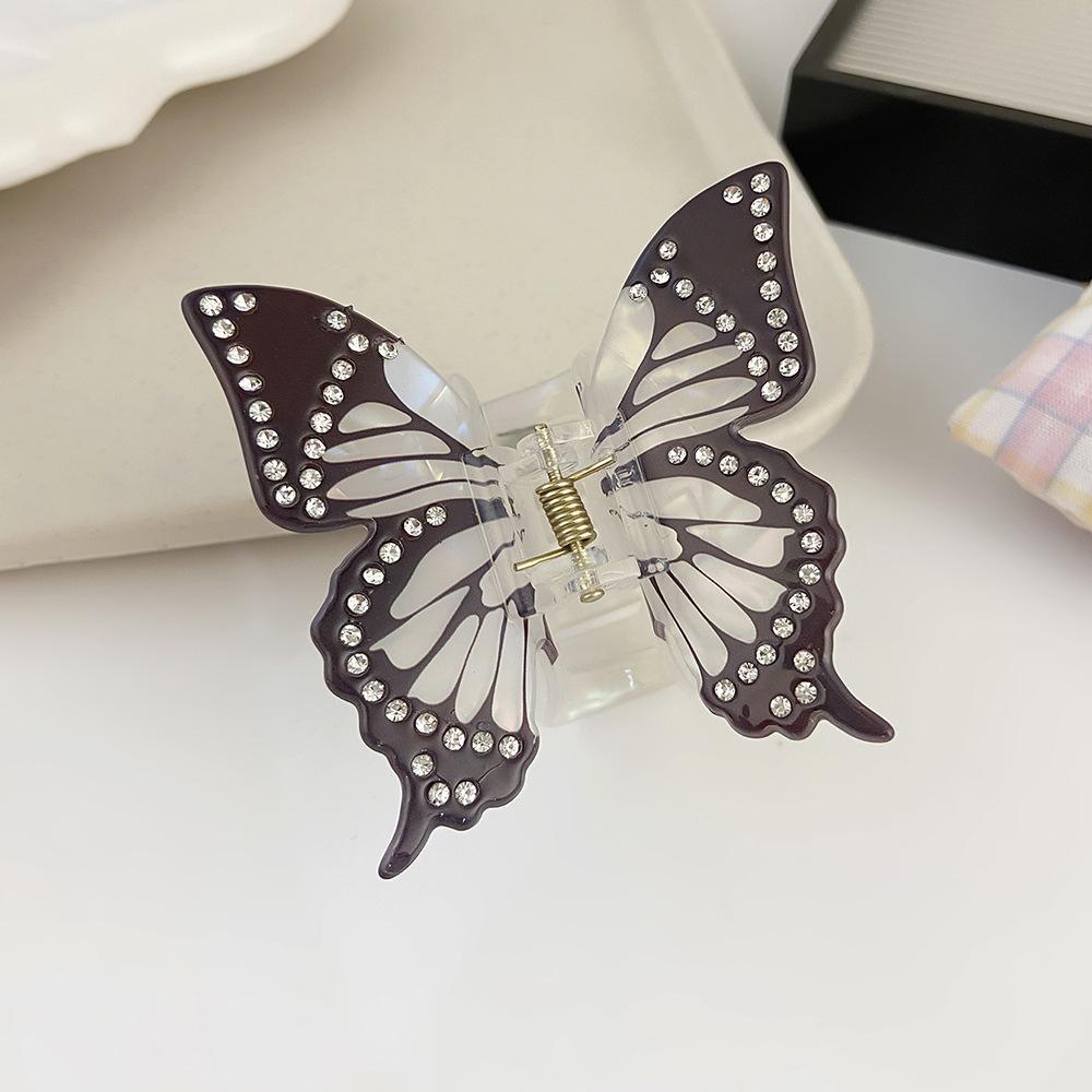 Butterfly Hairpin Female Sweet Wind Temperament Half Tie Hair Grab Clip Disc Hair Back Head Grab Clip