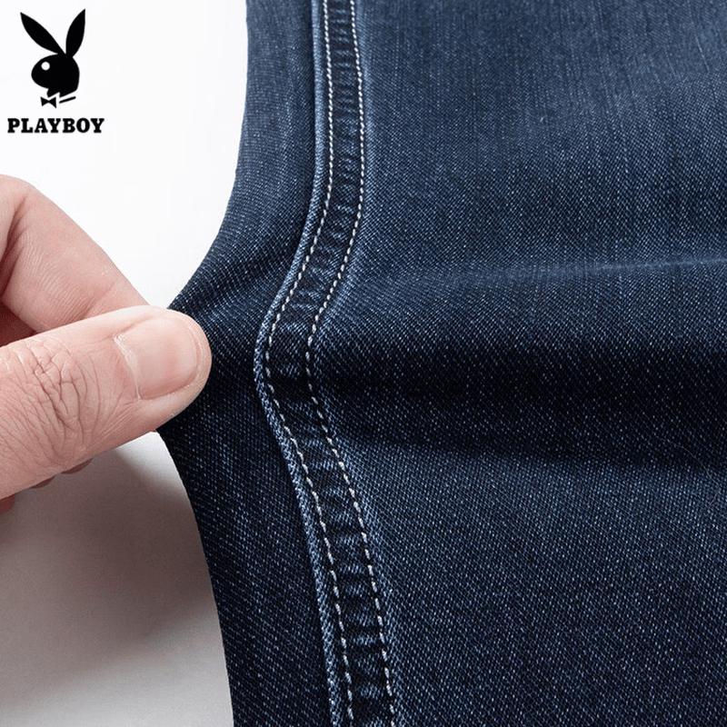 PLAYBOY 2026 New Men's High-Waist Straight Fit Elastic Jeans