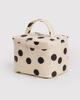 Baggu Große Kosmetiktasche Cremefarben & Schwarzer Polka-Dot Kosmetikbeutel