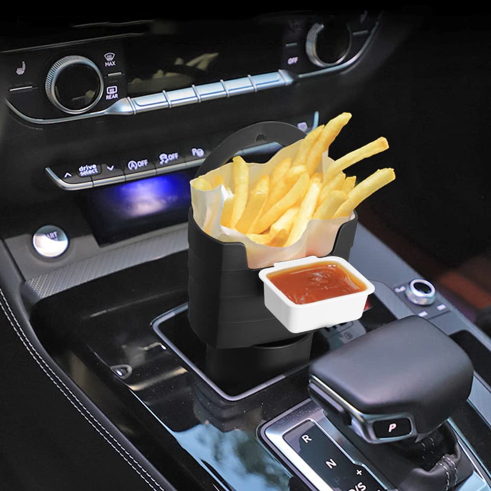AuMoHall French Fries Holder for Car Multipurpose Fast Food Drink Cup Holder Expander Car