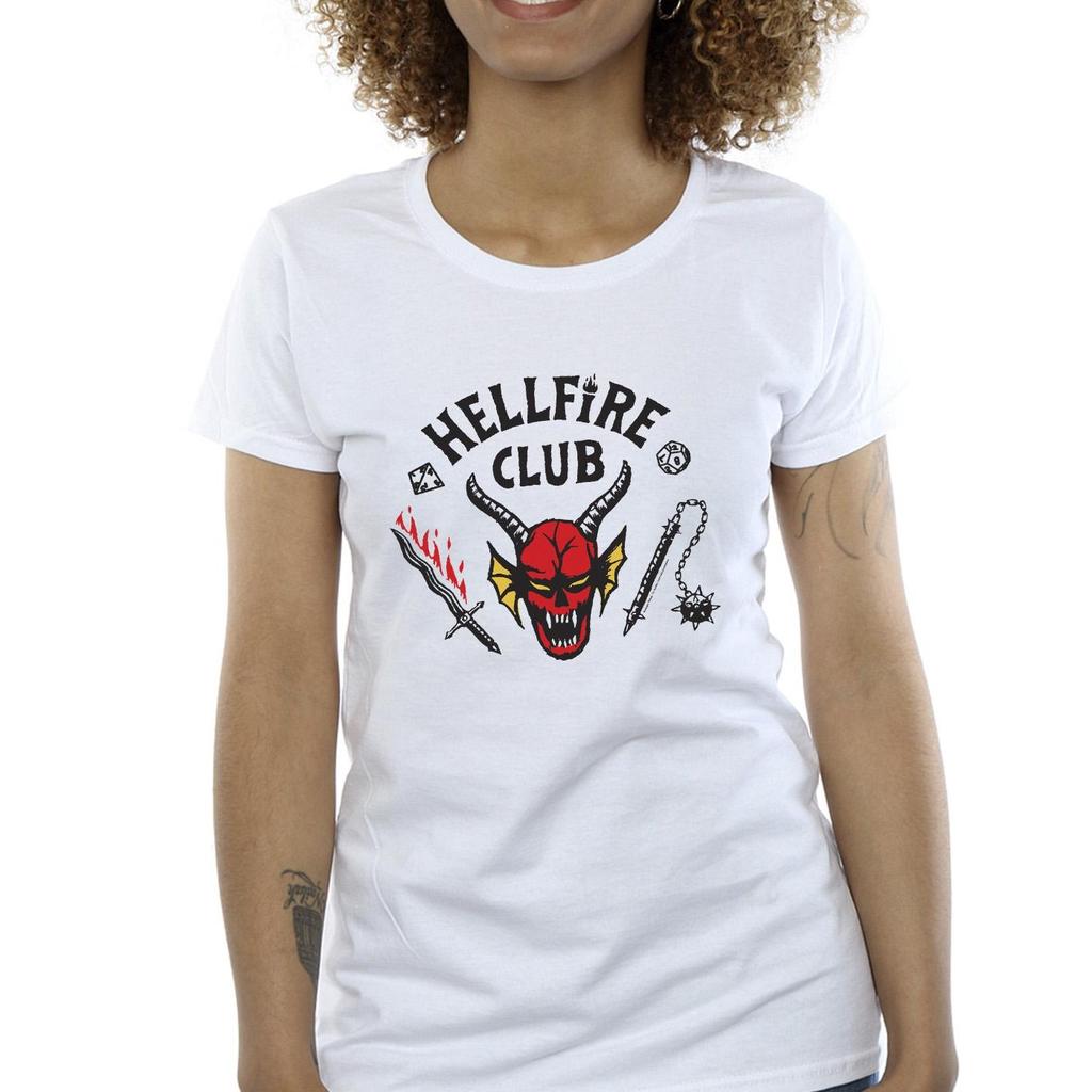 Netflix Womens/Ladies Stranger Things Hellfire Club Cotton T-Shirt