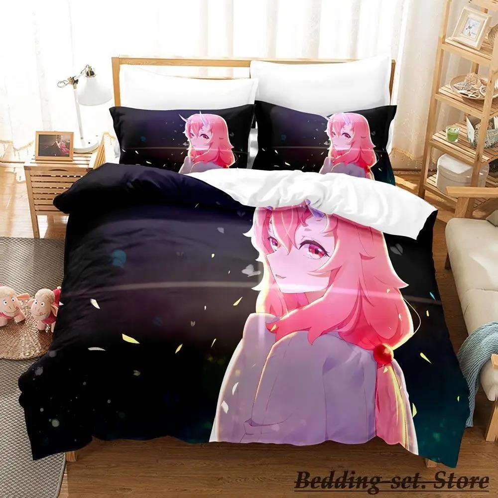 Time I Got Reincarnated As a Slime Bedding Set Single Twin Full Queen King Size Bed Set Adult Kid Bedroom Duvetcover Sets Anime