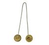 TreegoArt Hand Cymbals Handmade Percussion Manjira Pair With Cotton Thread Indian Musical Instrument Brass Plated Manjeera Kartal Instrument- 1 Pair