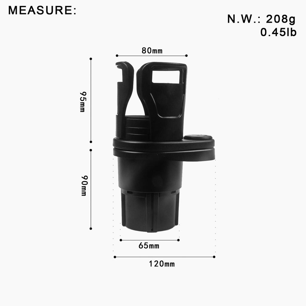 2 in 1 Multifunctional Dual Drink Holder Car 360 Degree Rotating Base Car Cup Holder Expander Adapter