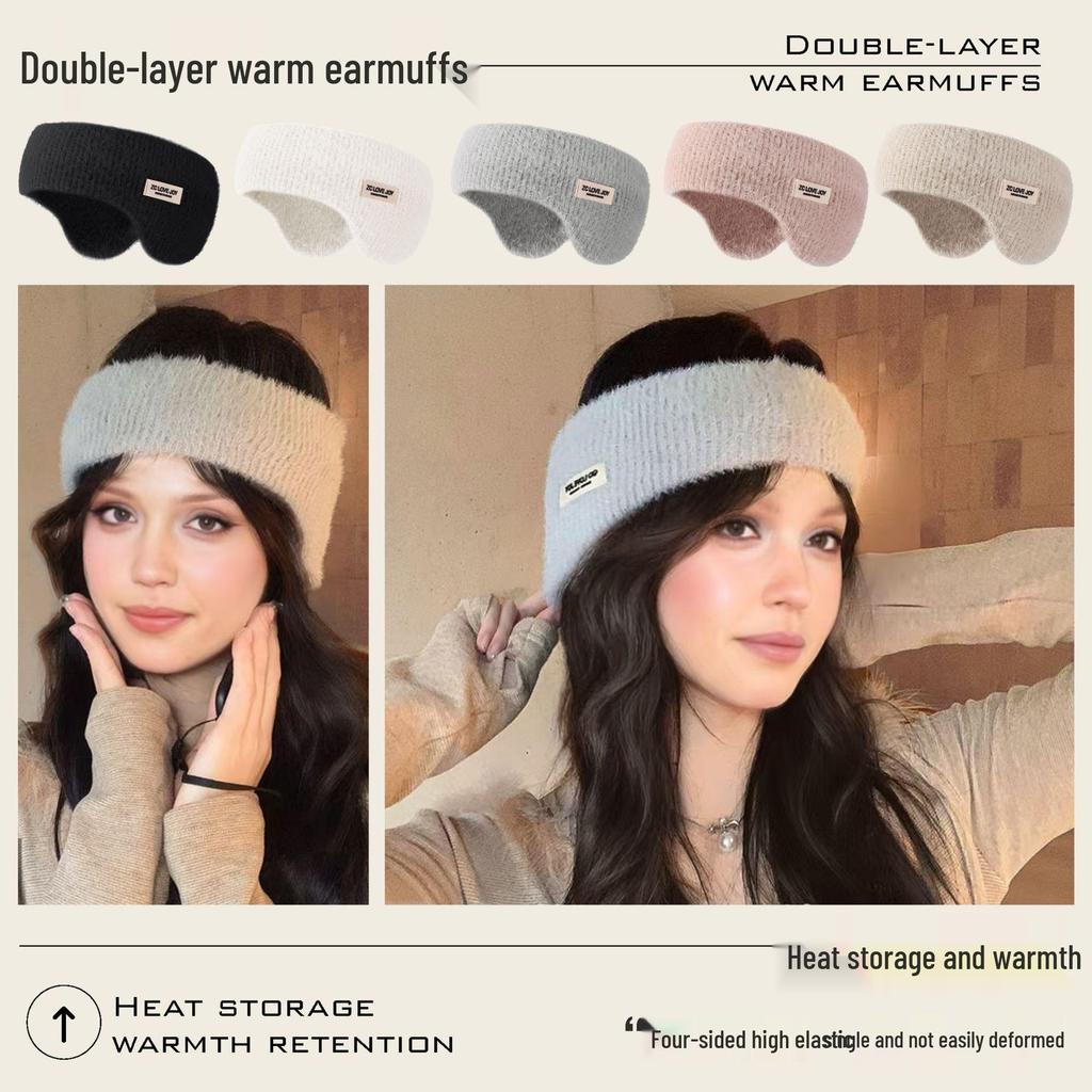 Autumn & Winter Faux Mink Fur Earmuffs: Windproof & Coldproof Headband for Cycling, Outdoor Sports, Sleep & Postpartum Warmth