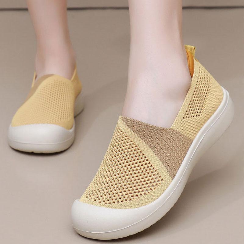 Fashion Comemore Spring Autumn Women Flats 2025 Comfortable Breathable Mesh Vulcanized Shoes Woman Round Toe Lightweight Casual Loafers