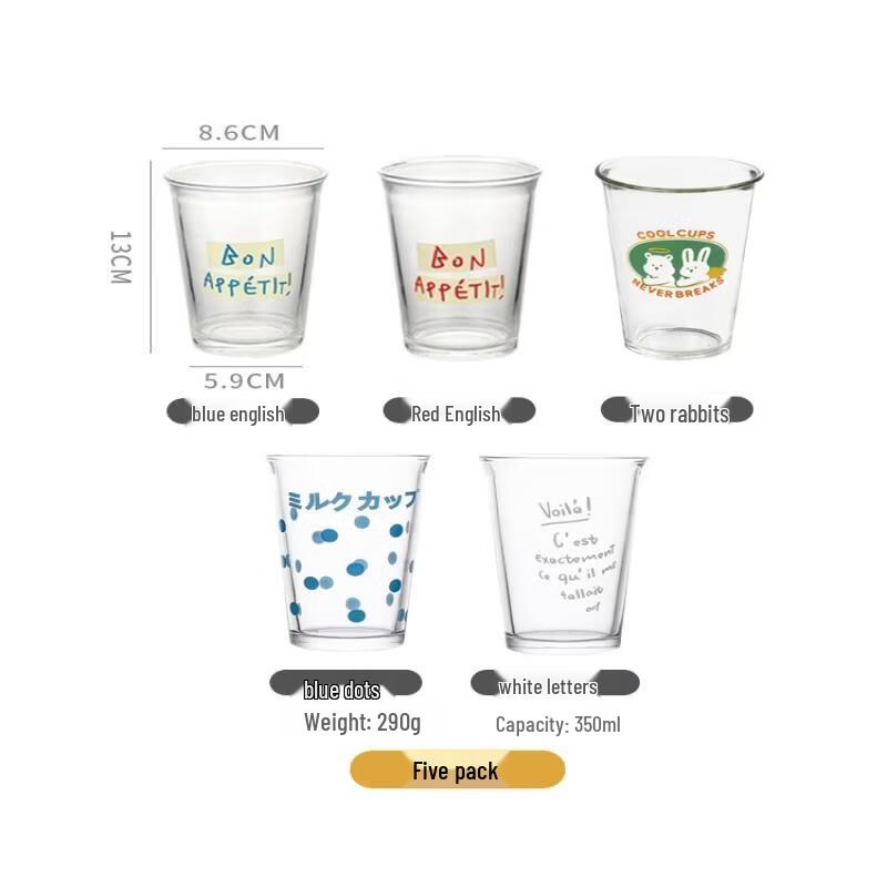 Ins Style Transparent Glass Beverage Cup