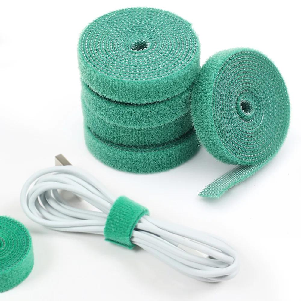 5M/Rol 12mm Kabel Organizer Nylon Klittenband Bindband Kabel Draad Opwikkelaar Tape Oortelefoon Muis Snoer Beheer Ties Beschermer