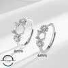Octagonal Rose Cut Zirconia Women's White Gold Open Copper Ring Setting - DIY Imitation 925 Silver