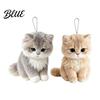 High Elastic Cotton Plush Simulation Cat Doll Keychain, Soft Skin Friendly Stuffed Animal Decorative Toy Pendant, Kitten Plushie Bag Charm for