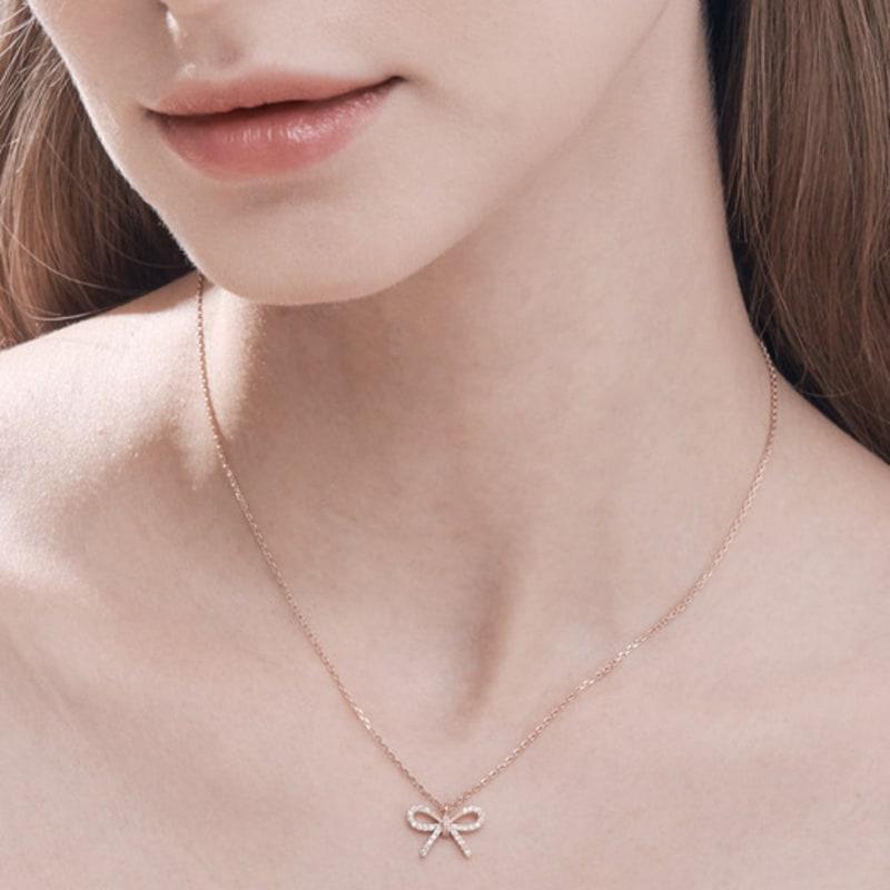 CRANNE Lovely Ribbon Necklace C24NB116