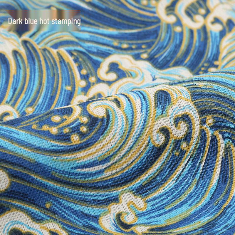 Floral Plaid Cotton-Linen Fabric for Tablecloths, Curtains, Sofas, and DIY Projects