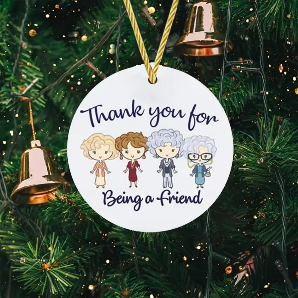 

2D Thank You My Friend Pendant. Universal holiday decor & friendship gift. чистый