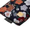 Senshishuin Nishijin Brocade Pouch Ai Ume Ranman Plum Blossoms In Full (Lined) - (Blue Bloom) (Small)