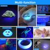 New 3W 365nm Mini UV Flashlight USB Rechargeable Torch Pets Urine Cat Tinea Money Ore Scorpion Invisible Ink Marker Check Light