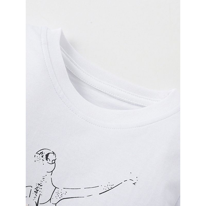 Foreign Trade Children's Clothing Girls' White Short-Sleeved T-Shirt and Shorts Set Baby Pure Cotton Summer Outfit Children's Cute Two-Piece Set 8