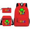 Rhythm box peripheral schoolbag sprunki cartoon starry sky backpack 3-piece set