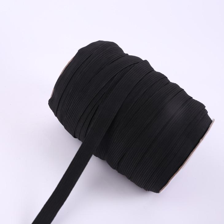 Horse Belt White & Black Elastic Rubber Bands, 1cm & 6mm, for Home Textiles & Clothing Accessories