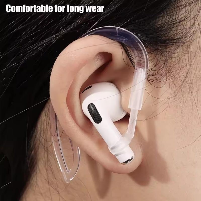 1/3/5Pairs Silicone Ear Hooks For Airpods 1/2 Anti-Slip Transparent Ear Hook Adjustable Sports Outdoor Earhooks Tips Holder